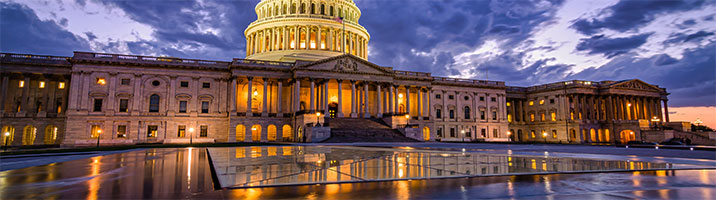 Obvious DC landmark with warm lights