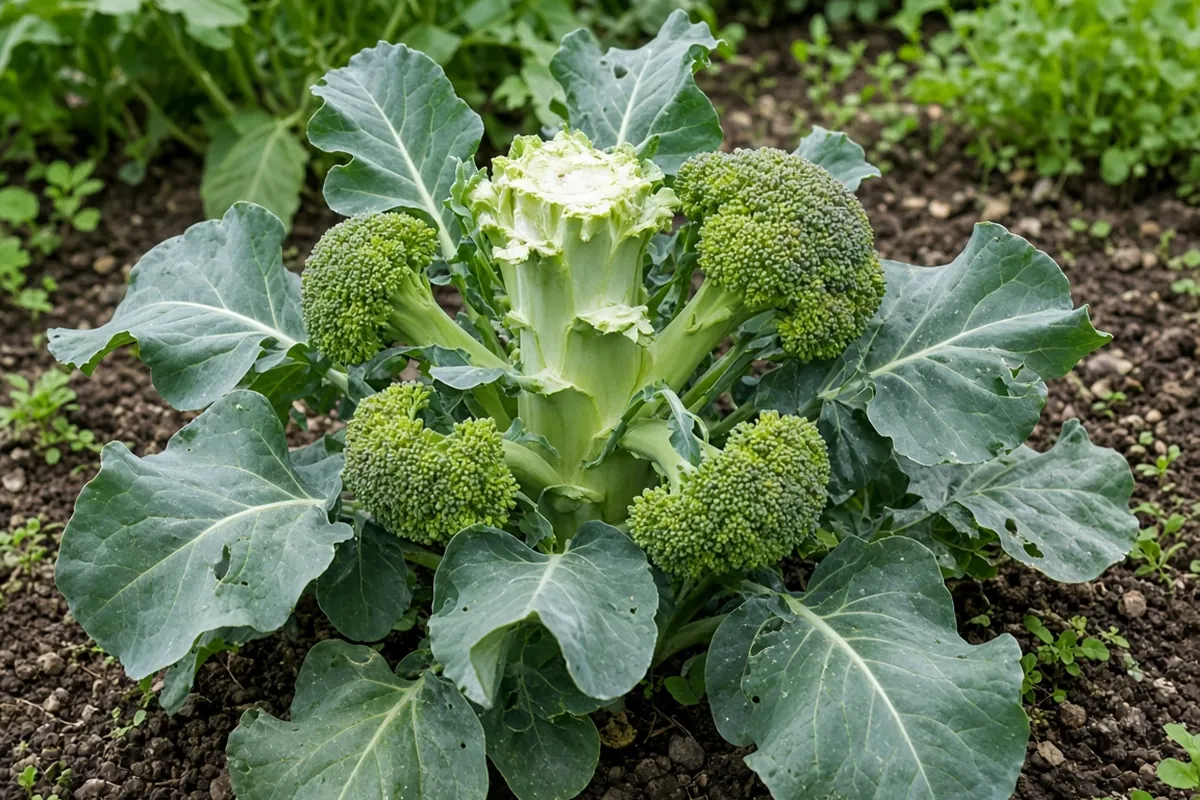 Broccoli side shoots after harvest
