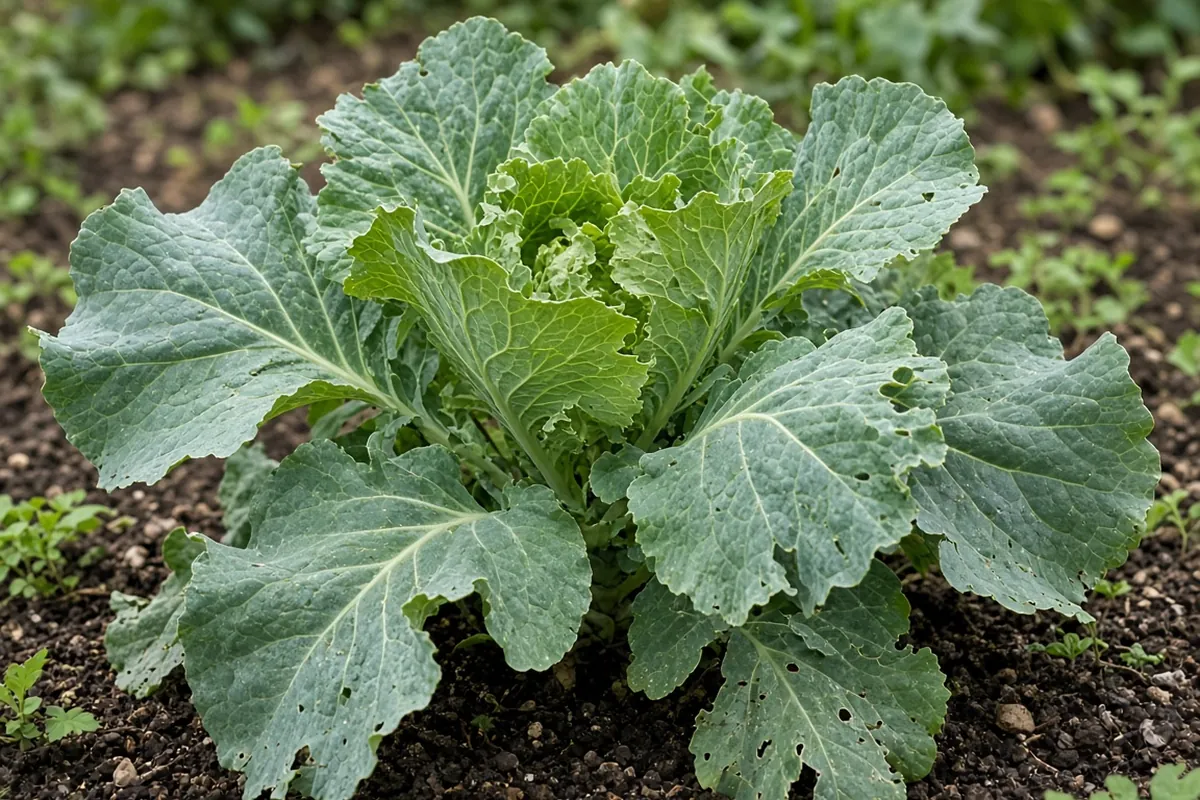 Cabbage with loose leaves and no head