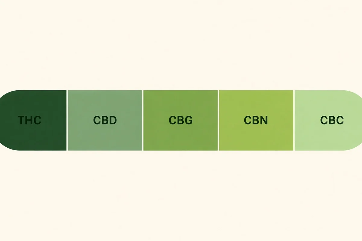 Graphic of cannabinoids adding up to a total