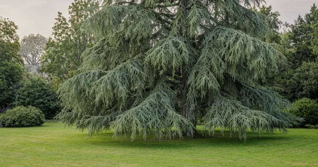 Deodar cedar with drooping branches