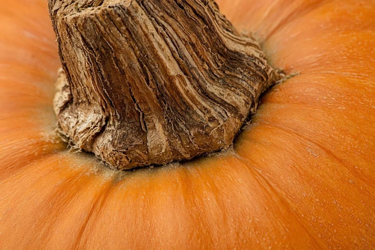 Close view of a dry pumpkin stem