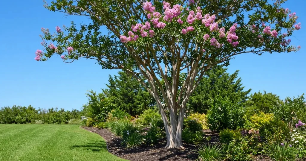 Crepe myrtle in full sun