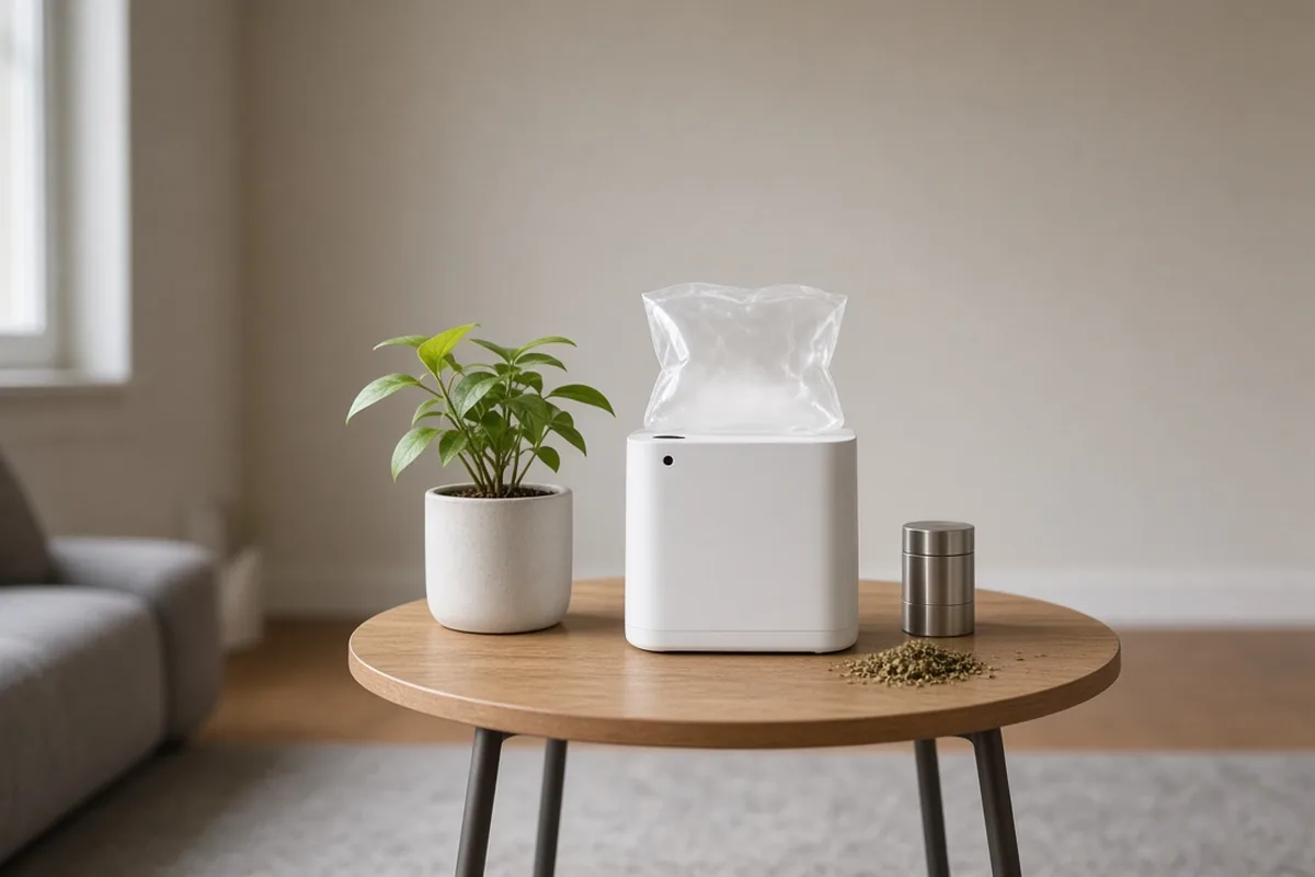 Desktop vaporizer with a balloon bag