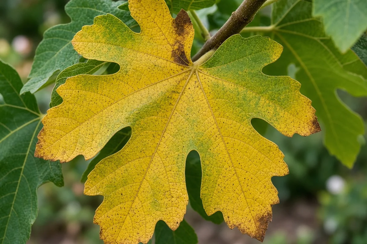 Fig leaf turning yellow