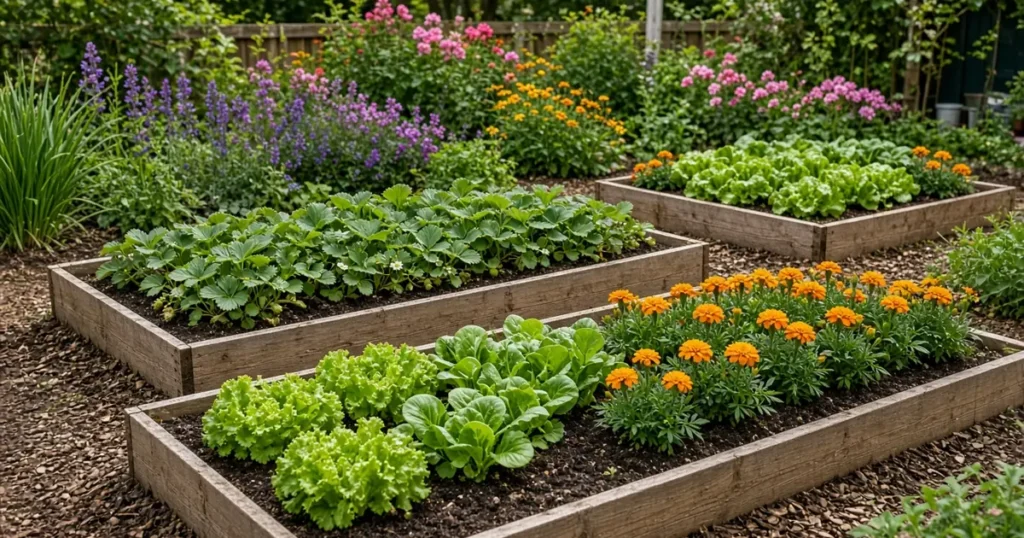 Small raised beds sized for children