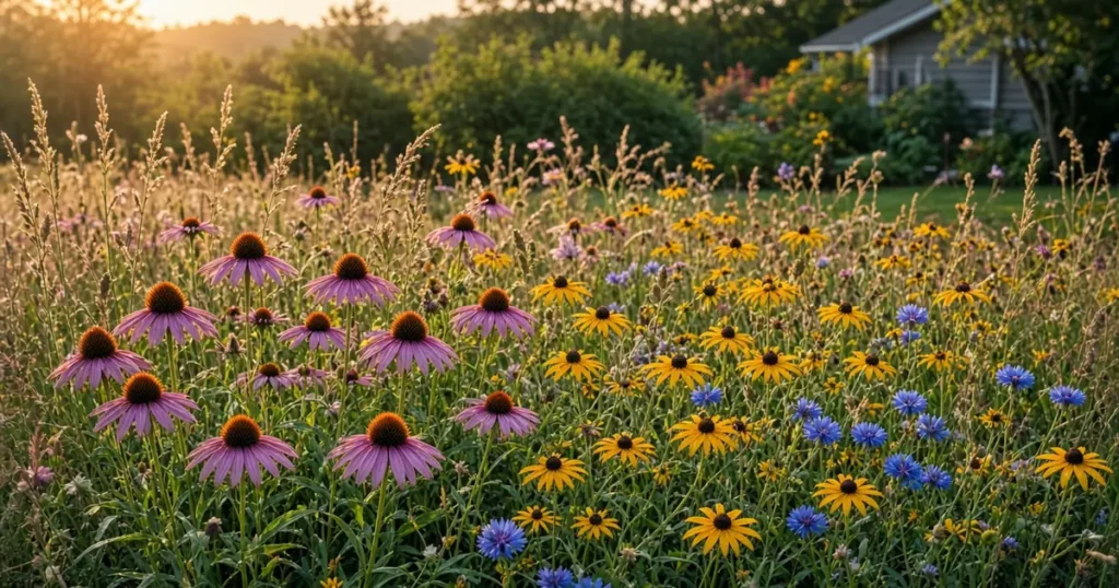Wildflower meadow in summer bloom
