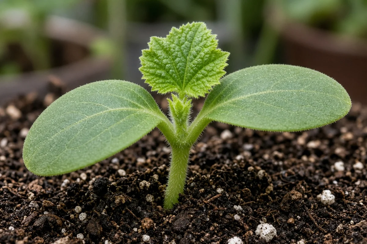Large squash seed leaves