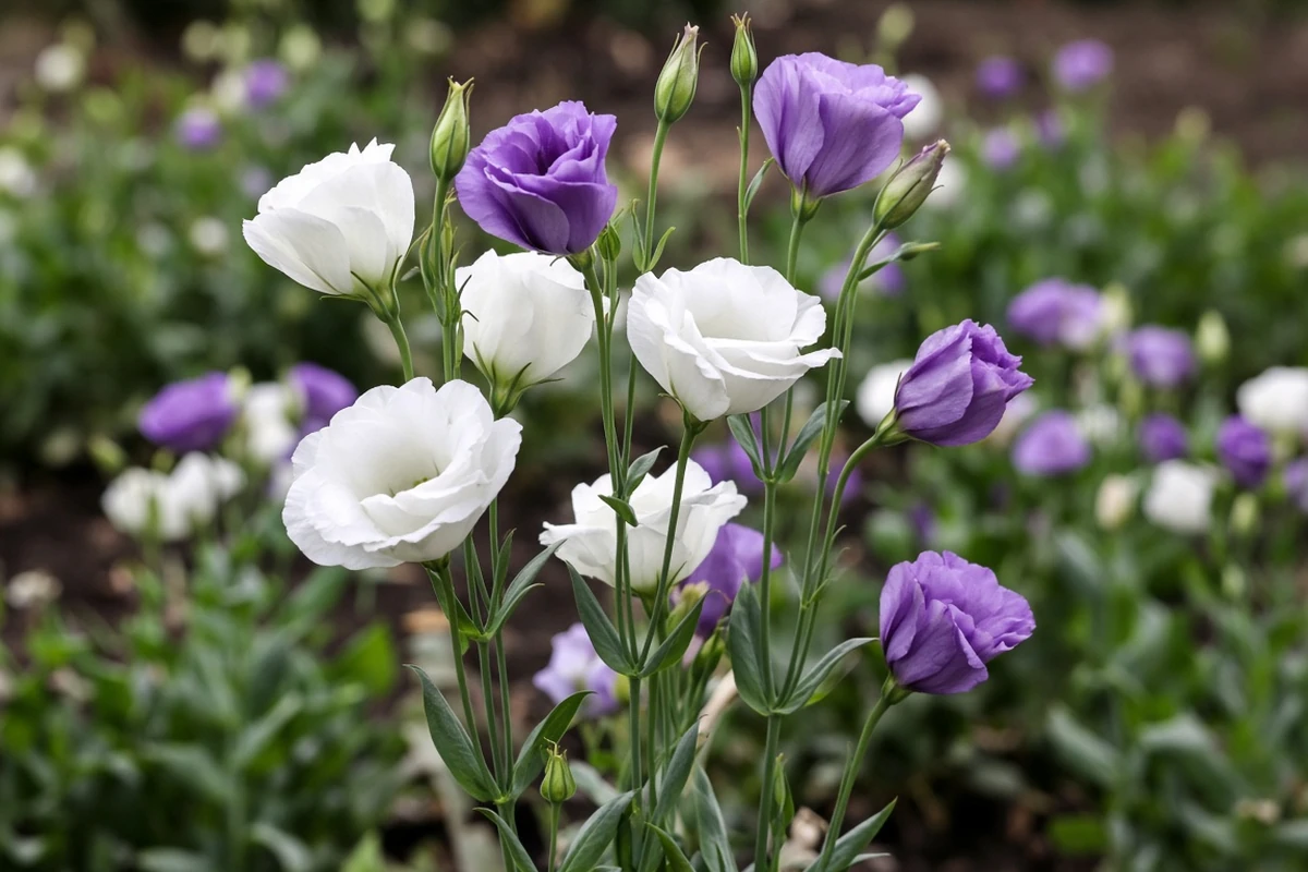 Lisianthus flowers in bloom