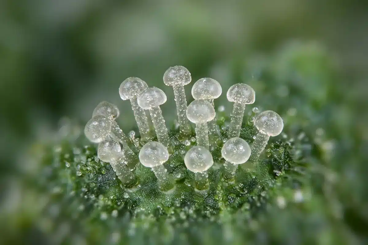 Macro of cannabis resin glands