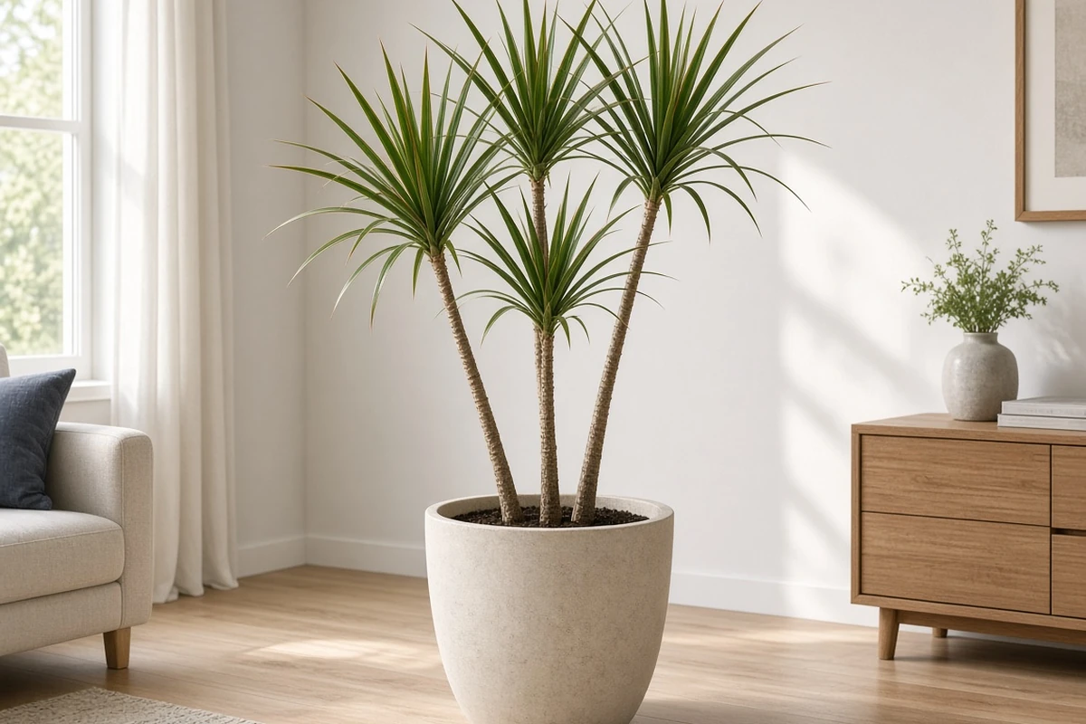 Multi stem dracaena in a floor pot