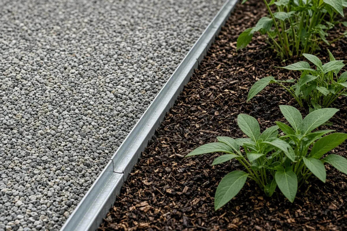 Neat edge between path and bed
