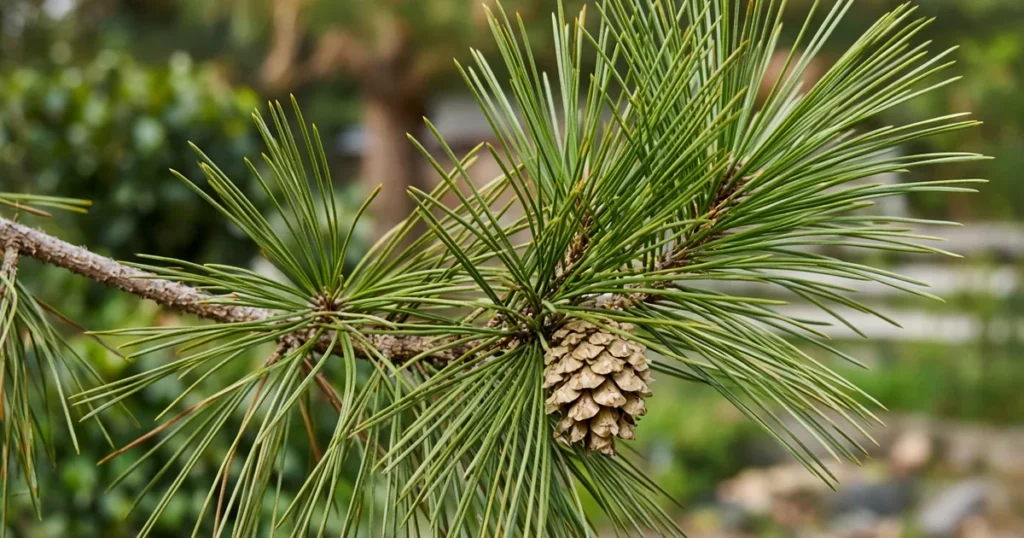 Pine branch with bundled needles