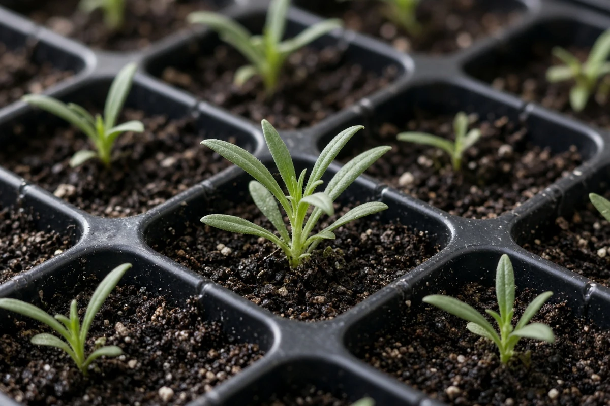 Small strawflower seedlings