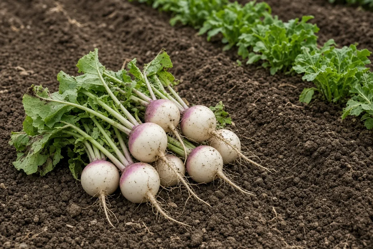 Turnip roots after harvest