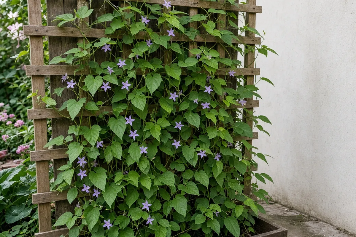 Vine growing up a trellis