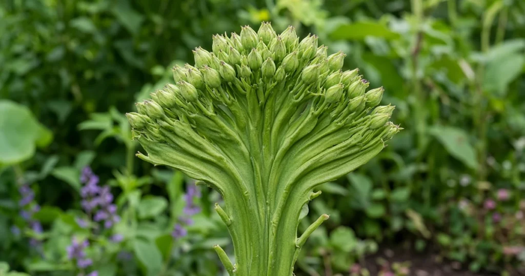 Flattened ribbon like plant stem