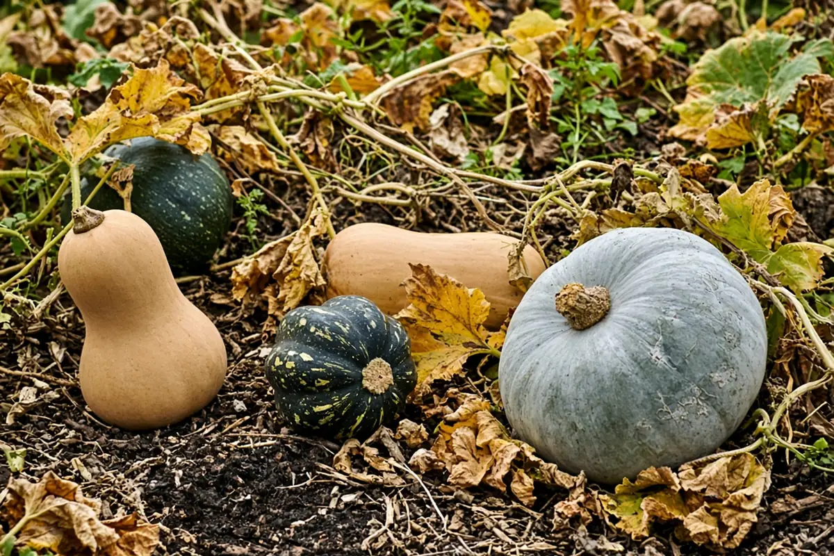 Winter squash with hard rinds