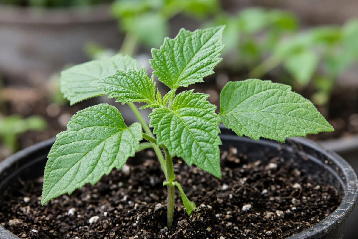 Young tomatillo leaves